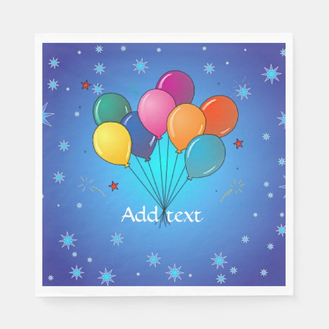 Celebration Balloons Template Serviette (Vorderseite)