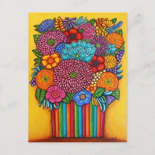 Celebration Bouquet Post Card von Lisa Lorenz Feiertagspostkarte