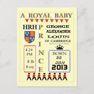 Celebration Cards Royal Prince George von Cambridg Postkarte