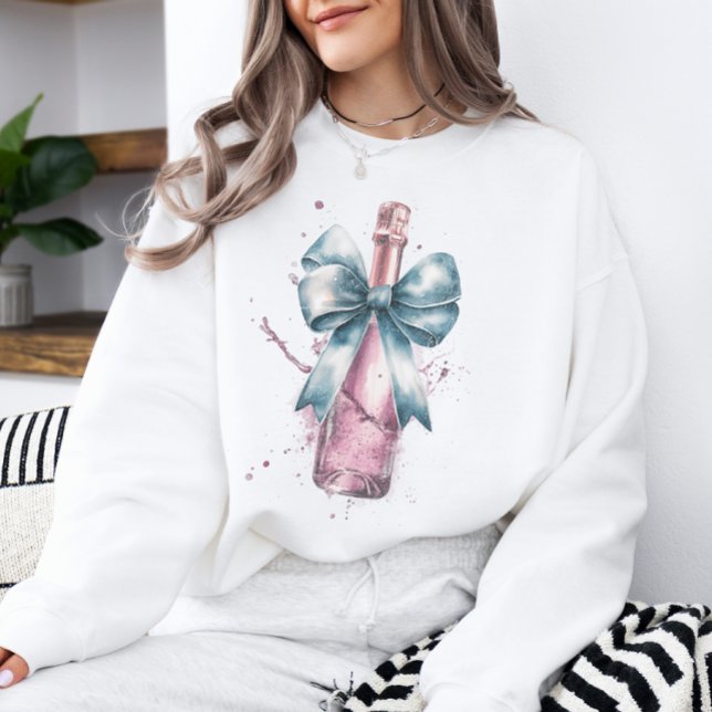 Celebration Champagne Coquette Bow Valentine's Sweatshirt (Von Creator hochgeladen)
