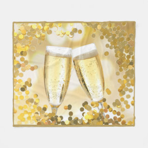 Celebration Champagne Glasses Fleecedecke