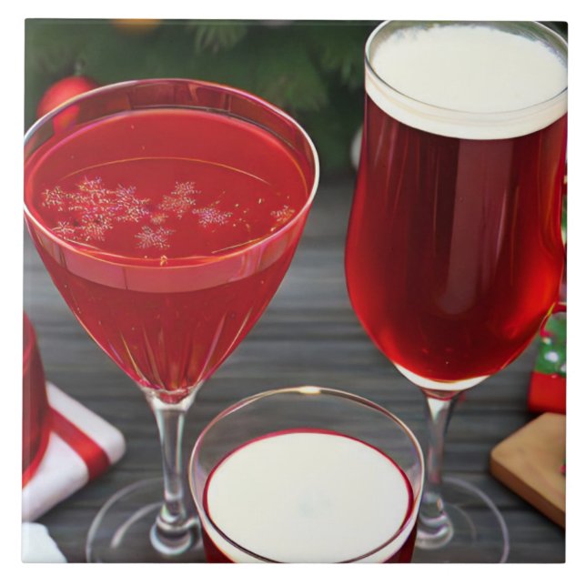 Celebration Cherry Red Drinks Fliese (Vorderseite)