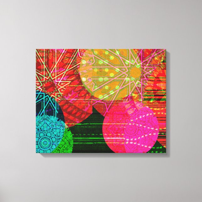 Celebration Circles Art Canvas Print Leinwanddruck (Vorderseite)