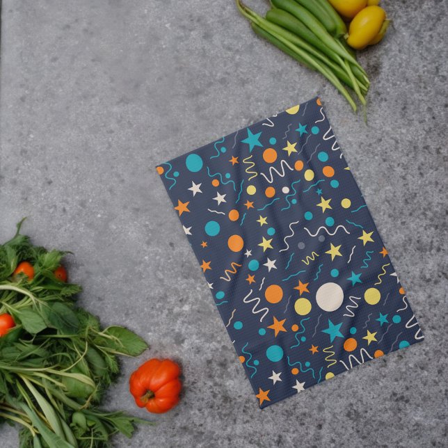 Celebration Confetti Shapes Geschirrtuch (Kitchen Towel)