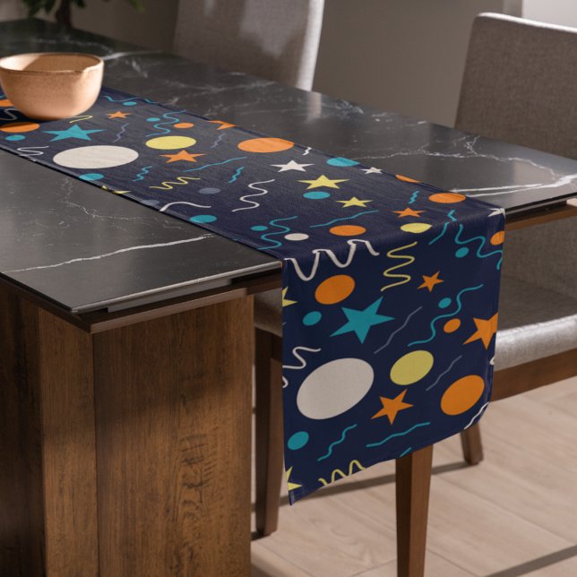 Celebration Confetti Shapes Großer Tischläufer (Table runner)