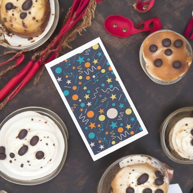 Celebration Confetti Shapes Serviette (dinner napkin)