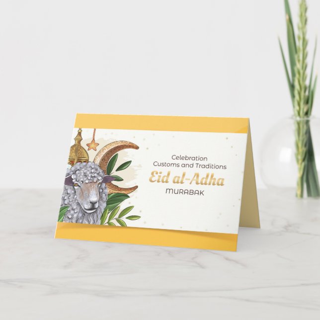 Celebration Custons and Traditions (Eid al-Adha) Dankeskarte (Vorderseite)