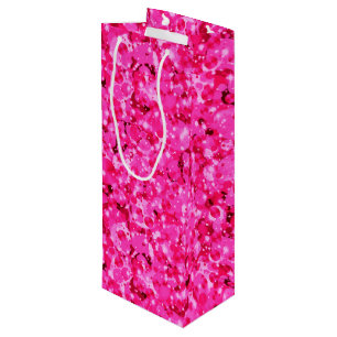 Celebration Dots-9-Hot-Pink-WEIN-GIFT-BAG Geschenktüte Für Weinflaschen