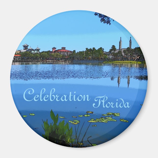 Celebration Florida Special Effects Round Magnet (Vorne)