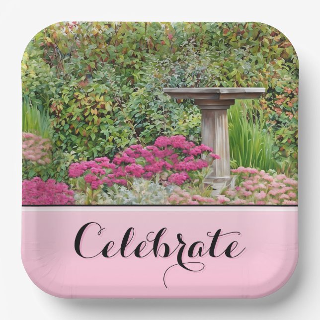 Celebration Garden - Papierplatte Pappteller (Vorderseite)