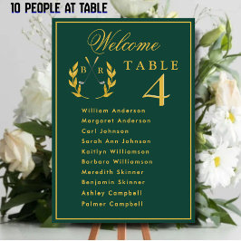 Celebration Golf Wedding Seating 10 Guest Names Tischnummer