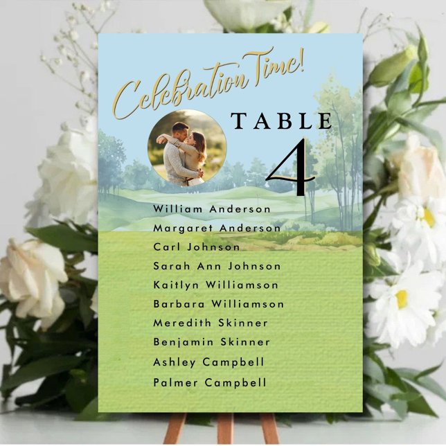 Celebration Golf Wedding Seating 10 Guest Names Tischnummer (Von Creator hochgeladen)