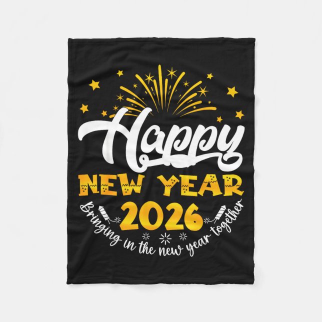 Celebration Happy New Year 2026 Nye New Years Eve  Fleecedecke (Vorderseite)