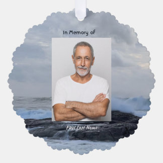 Celebration Life Keepake Storm Ozean Ornament Karte