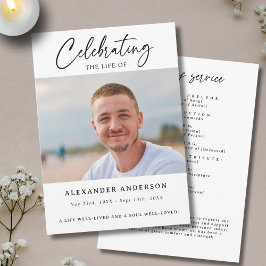 Celebration of Life Funeral Photo Memorial Programm