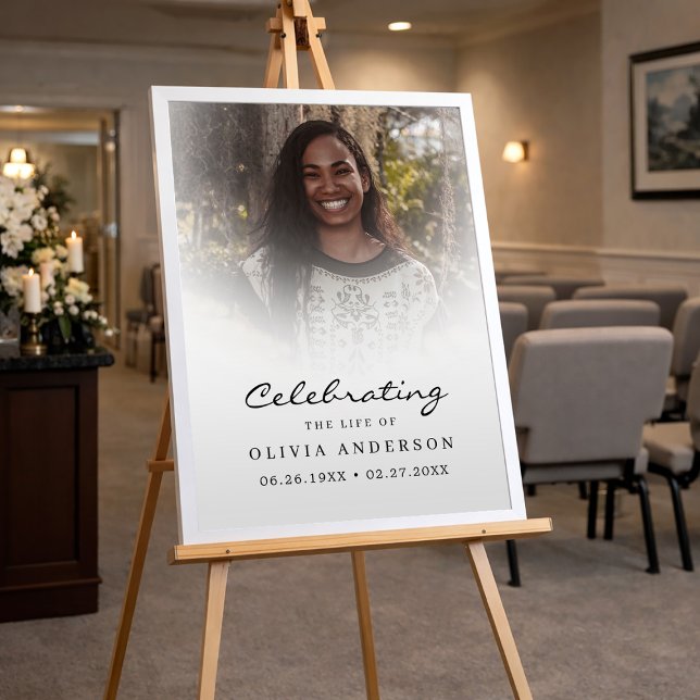 Celebration of Life Funeral Welcome Sign Poster (Von Creator hochgeladen)