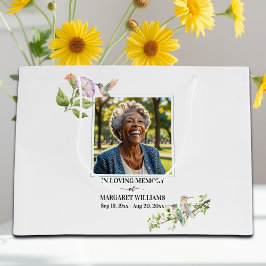 Celebration Of Life Hummingbirds Floral Keepsake Große Geschenktüte