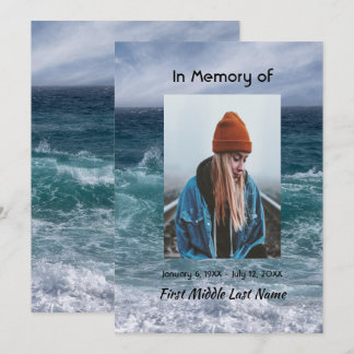 Celebration of Life Invite Ocean Sea Beach Einladung