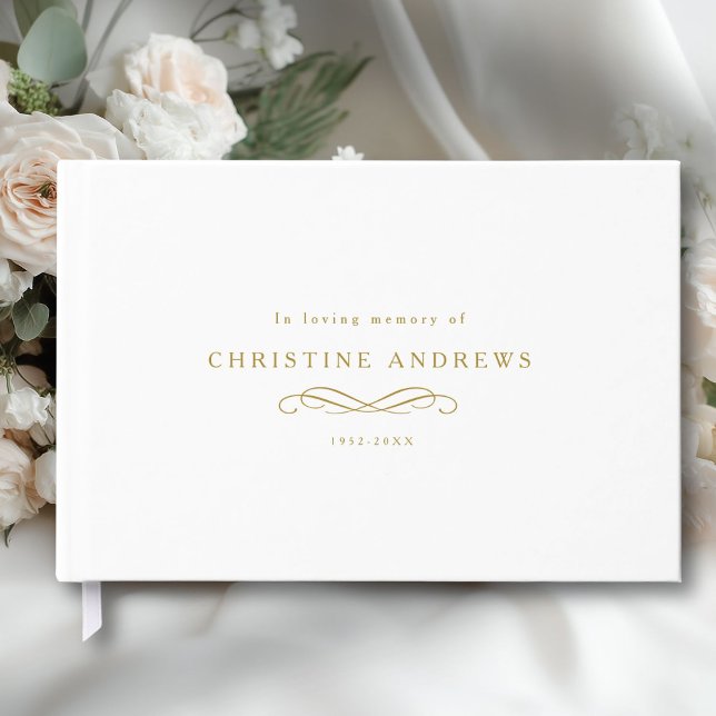 Celebration of Life Memorial–Elegant Minimal White Gästebuch (Celebration of Life Memorial–Elegant Minimal White Guest Book)