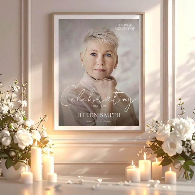 Celebration of Life, Memorial Photo Poster for Mom (Von Creator hochgeladen)