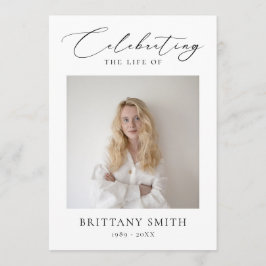 Celebration of Life Modern Memorial Photo Funeral Programm