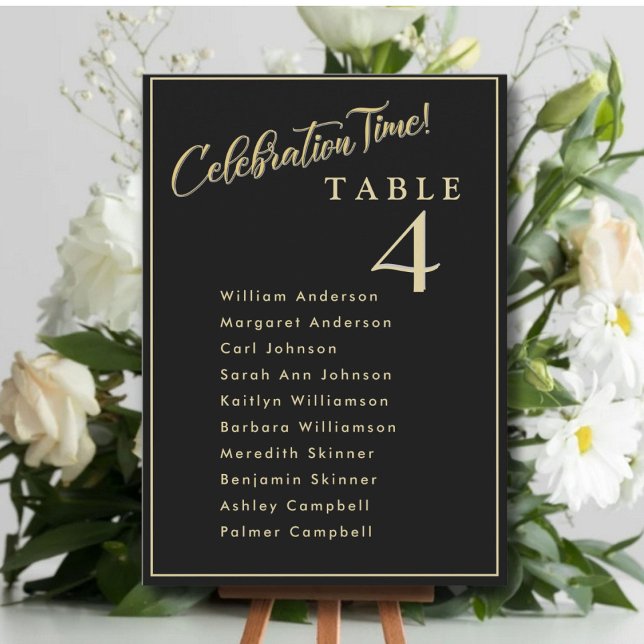 Celebration Wedding Seating Plan Karten Gästebamen (Von Creator hochgeladen)