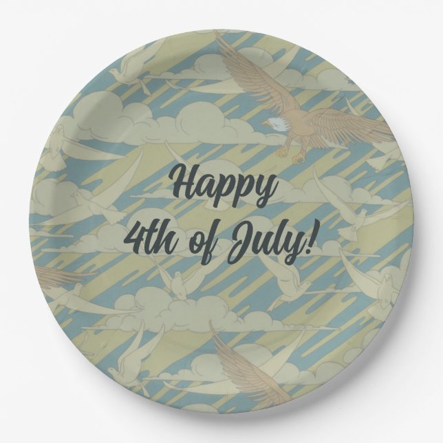 Celebratory Eagle Pappteller (Vorderseite)