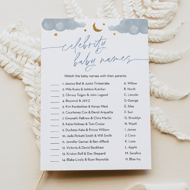 Celebrity Baby Name Twinkle Star Baby Showspiel Einladung (Von Creator hochgeladen)