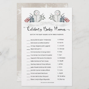 Celebrity Baby Names Snowman Baby Shower