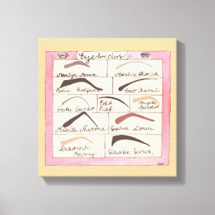 Celebrity Eyebrows ~ Wrapped Canvas .75 12x12 Leinwanddruck