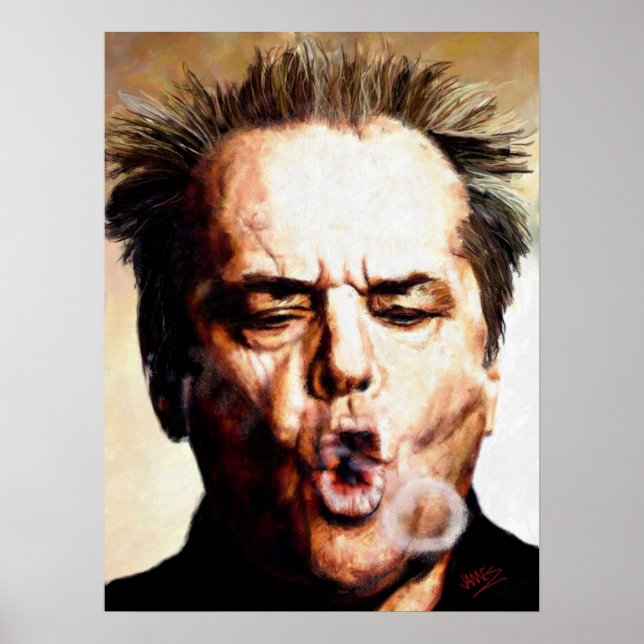 Celebrity Jack Nicholson rauchen Ring Poster (Vorne)