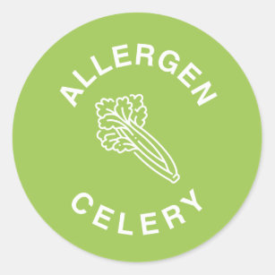 Celery Allergy - Food Allergy Warning Label Runder Aufkleber