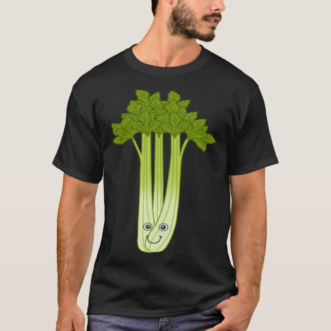 Celery Fan Ironic Saying Vegetables Leek Food T-Shirt (Vorderseite)