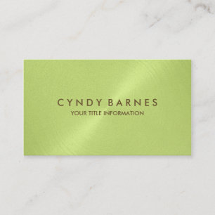 Celery Green Sheen Business Card Visitenkarte