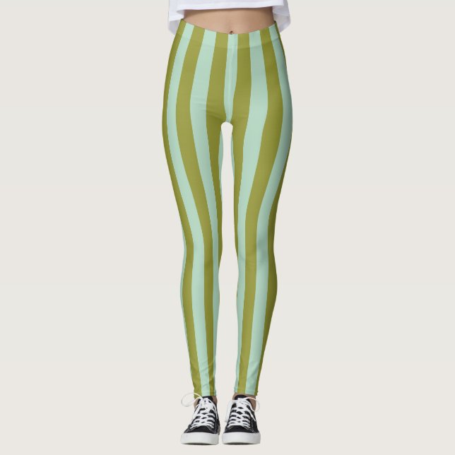 Celery & Minze Broad Streifen Leggings (Vorderseite)