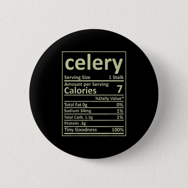 Celery Nutrition Erntedank Kostüme Lebensmittel Fa Button (Vorderseite)