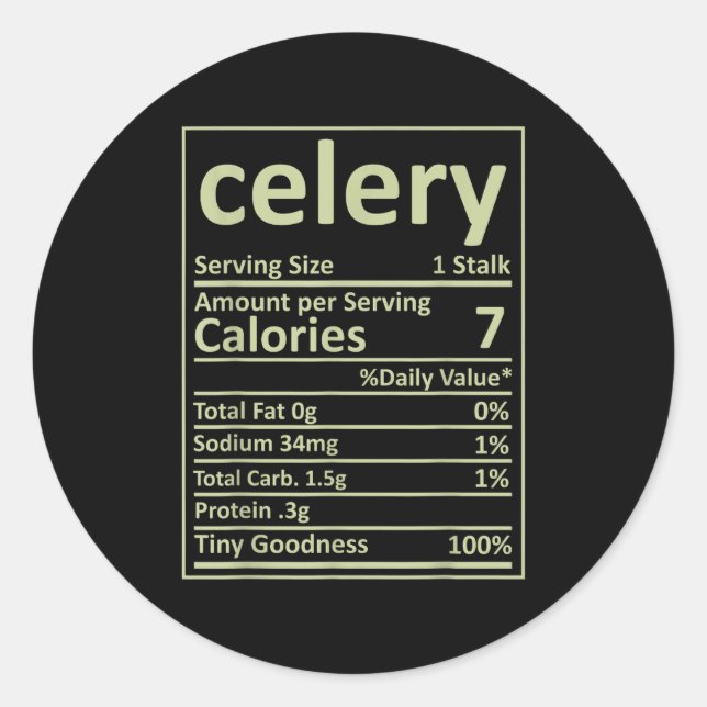Celery Nutrition Erntedank Kostüme Lebensmittel Fa Runder Aufkleber (Vorderseite)