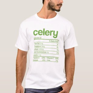 Celery Nutrition Fact Funny Erntedank Weihnachten T-Shirt