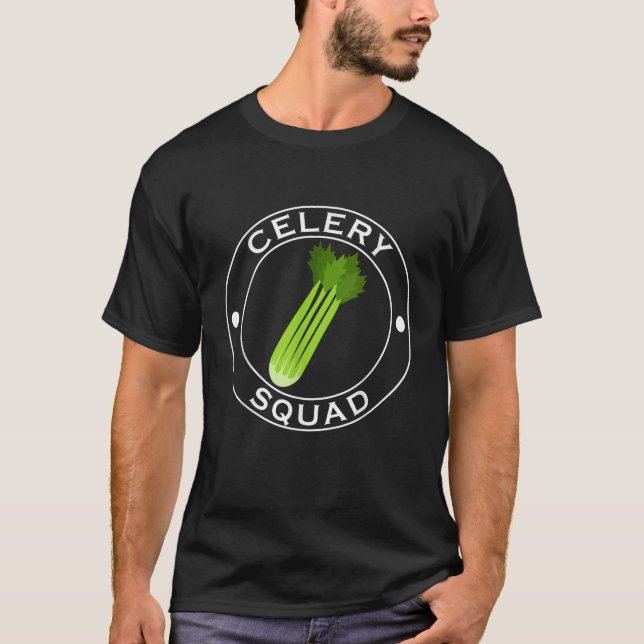 Celery Squad Ironic Sprichwort Team Leek Gemüse T-Shirt (Vorderseite)