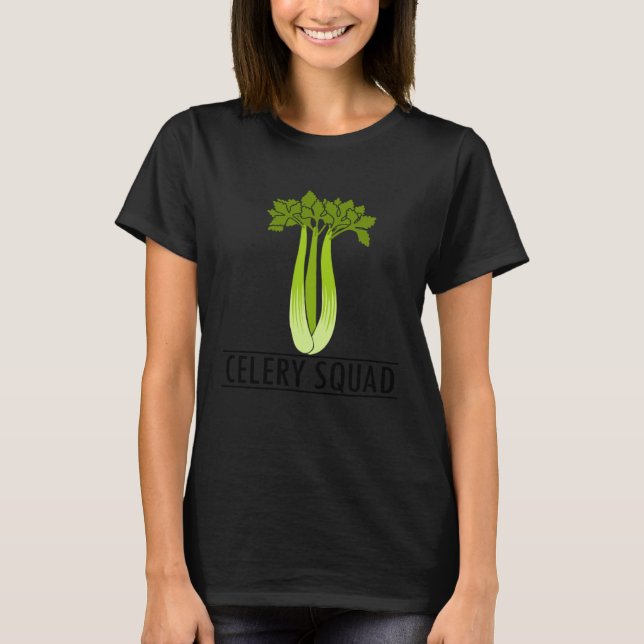 Celery Squad Vegetable Fan Ironic Leek T-Shirt (Vorderseite)