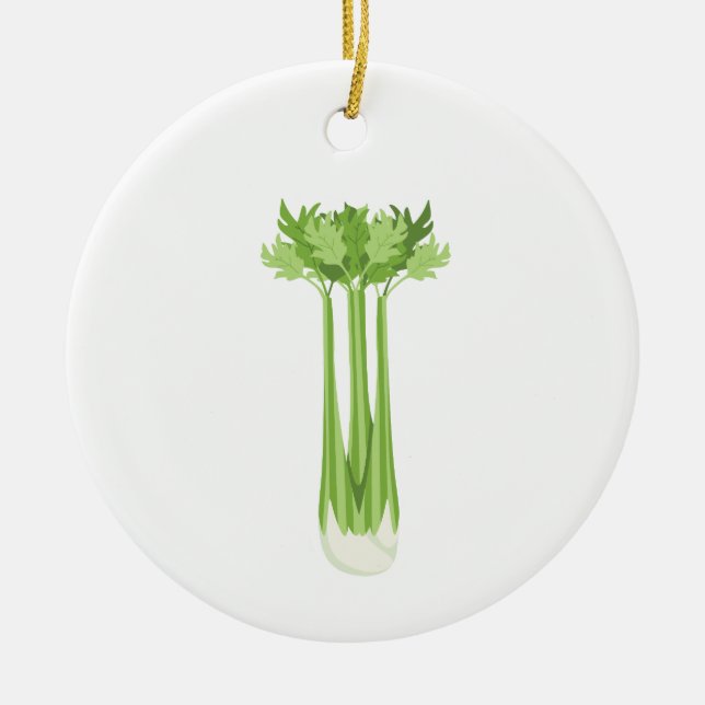 Celery Stalk Keramik Ornament (Vorne)