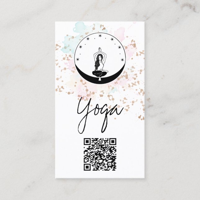 *~* CelesQR tielle AP33 Rainbow Spiritual Chakra Visitenkarte (Vorderseite)