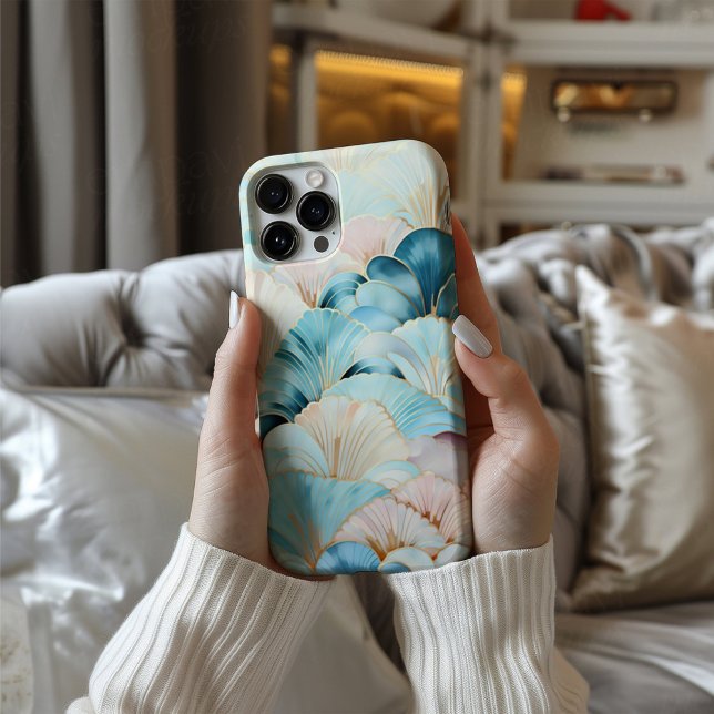 Celeste Deco Luxus Art Deco Türkis Gold iPhone 16 Hülle (Von Creator hochgeladen)
