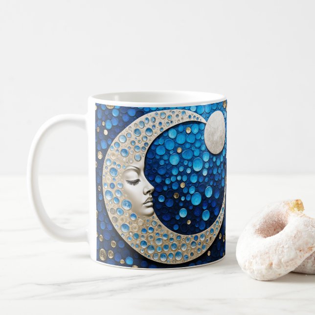 Celeste : Frau auf dem Mond Kaffeetasse (Mit Donut)