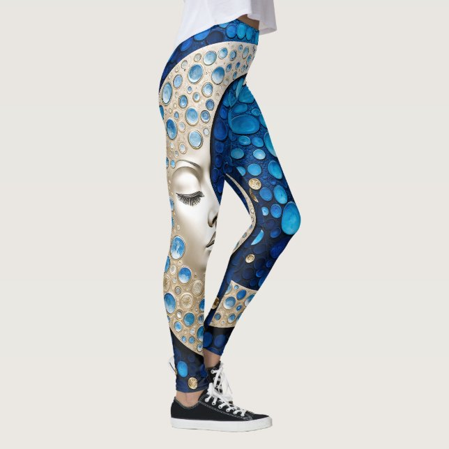 Celeste : Frau auf dem Mond Leggings (Rechts)