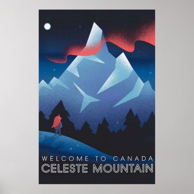 Celeste Game Mountain Poster (Vorne)