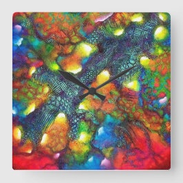 CELESTE von Christèle Chabrette Quadratische Wanduhr