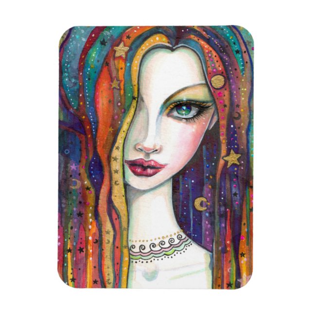 Celestia Bohemisch Beauty Art von Molly Harrison Magnet (Vertikal)