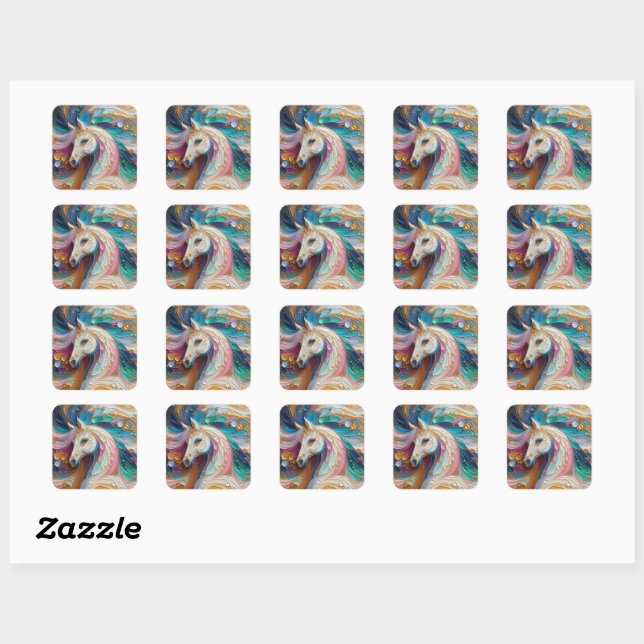 Celestia Horse Impressionism Sticker (Blatt)