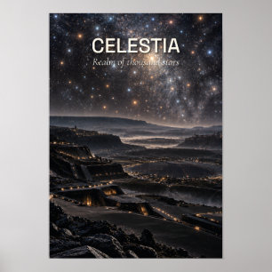 Celestia — Stellar Observatorium Welt Poster
